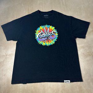 Cookies SF Men's Size XL Black Tie Dye Logo Graphic Berner T-Shirt